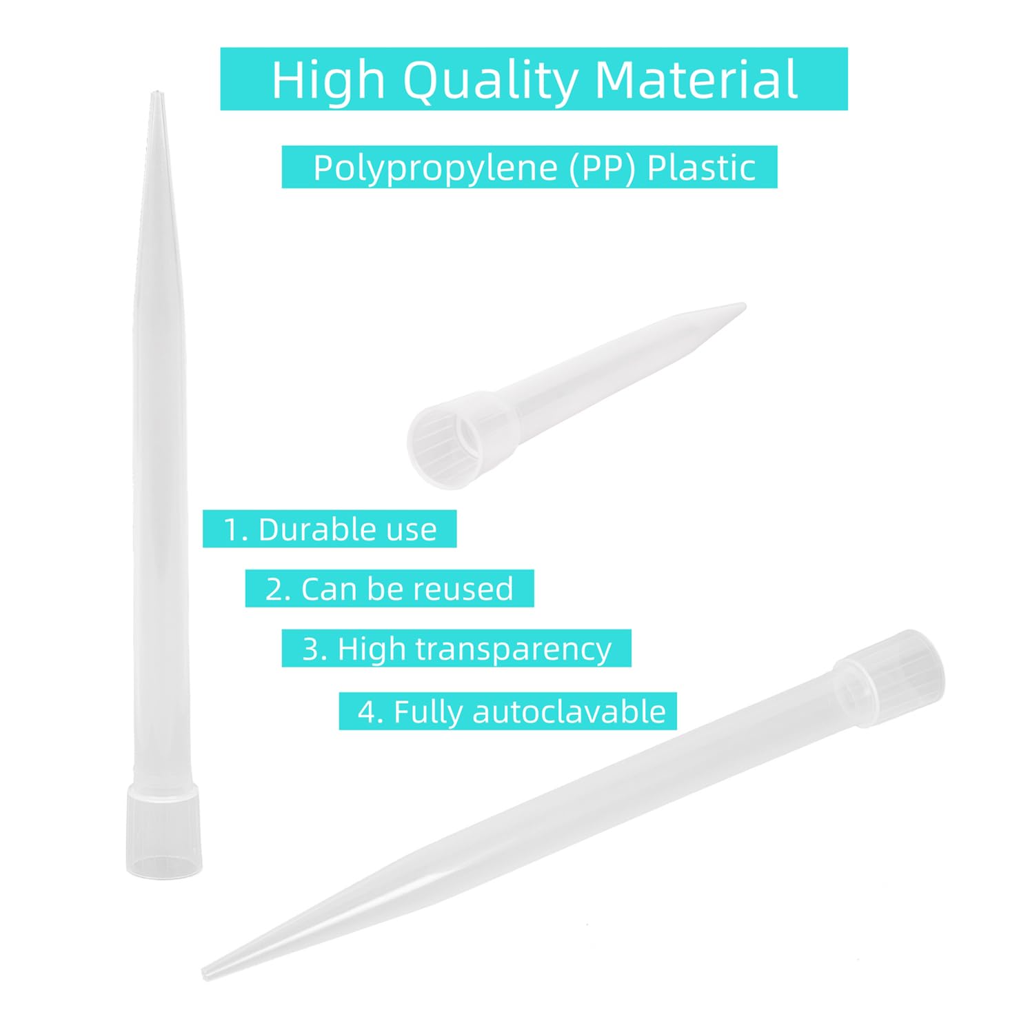 Pipette Tips 5ml 55 PCS, Laboratory Universal Plastic Liquid Pipettor Tips, Transparent, Autoclavable for Lab School Home 5mL (55PCS)