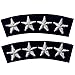 Toppa decorativa per uniforme nautica, 4 stelle argentate ricamate, toppa da cucire o applicare con ferro da stiro, confezione da 2