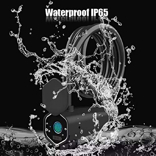 image for ZHB 20 Fingerprints Flexible Bike Lock,Bicycle Lock with USB Charge IP