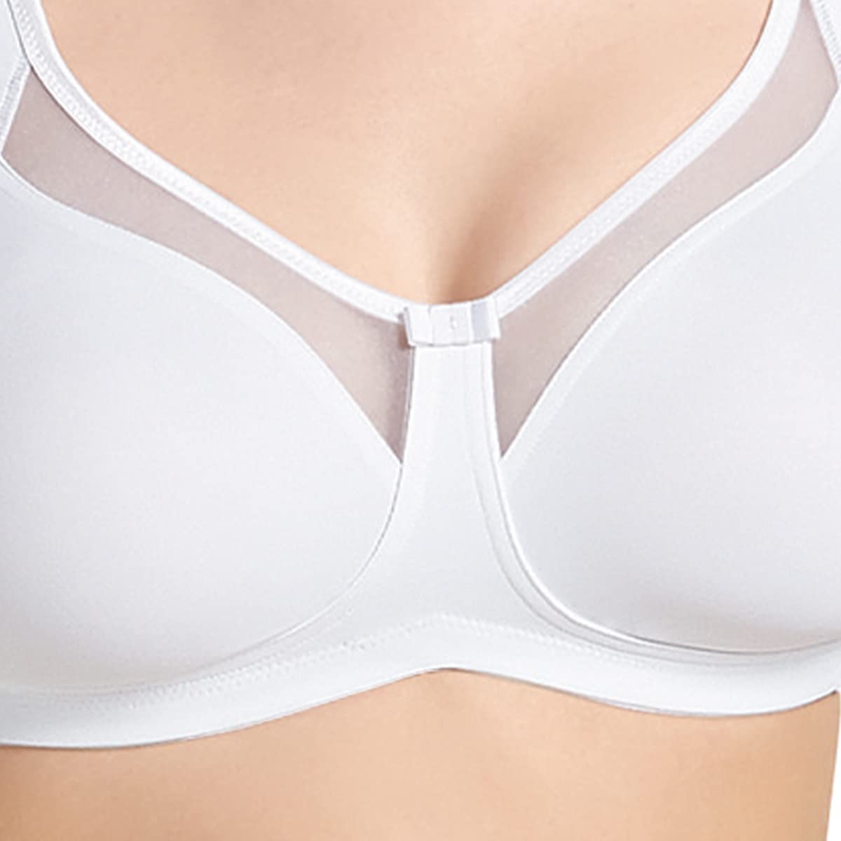 Anita - Sujetador Confort sin Aros Clara para Mujer 5859 | Copas tripartitas, tirantes de alivio, microfibra, espalda alta, hasta copa H