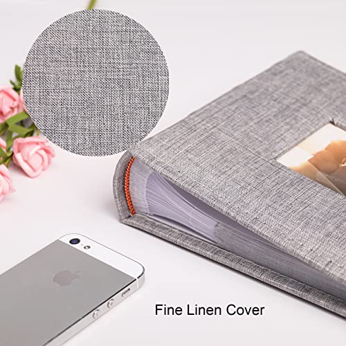 Vienrose ZXCY100 Photo Album 4X6 100 Photos Linen Frame Cover With Memo Areas Photobook Large Capacity Slip-In Pictures Book thumb #1