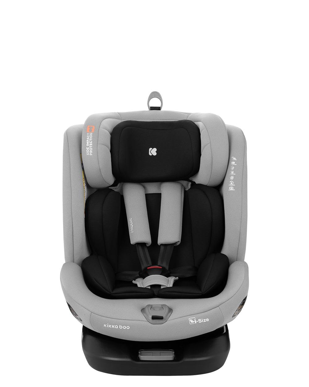 Kikkaboo, siège enfant i-Moove i-Size (40-150cm) Isofix rotation à 360 degrés, coloris:gris clair