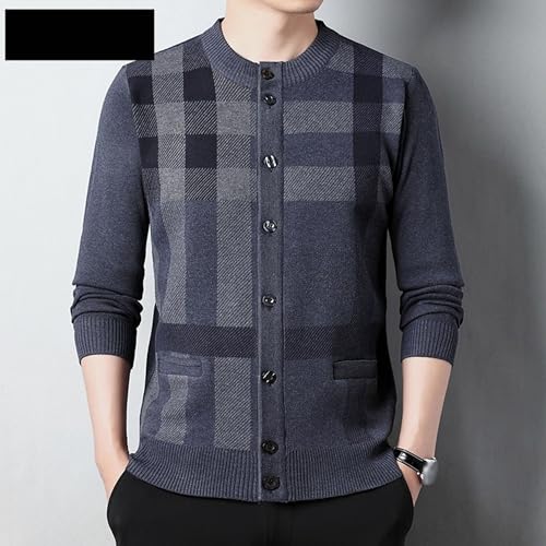 Men's Stripe Print Cardigan Casual Sweater Knit Button Down Classic Sweater Casual Loose Fit Fall Winter Sweaters2
