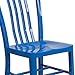 Flash Furniture Gael Commercial Grade 2 Pack Blue Metal Indoor-Outdoor Chair