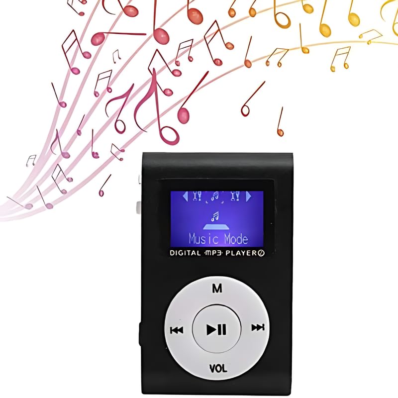 Image of DRUMSTONE ( Years End Sale with 10+6 Years Warranty ) Portable MP3 Music Player with Mini LCD Screen, Lightweight Design, 3.5mm Stereo Jack, Long Playback & Expandable Storage