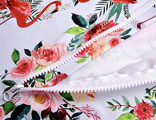 Cadocado Girls Print Zip Rash Guard Swimwear Ruffled UPF 50+ Short Sleeve Bathing Suit Swimsuit4