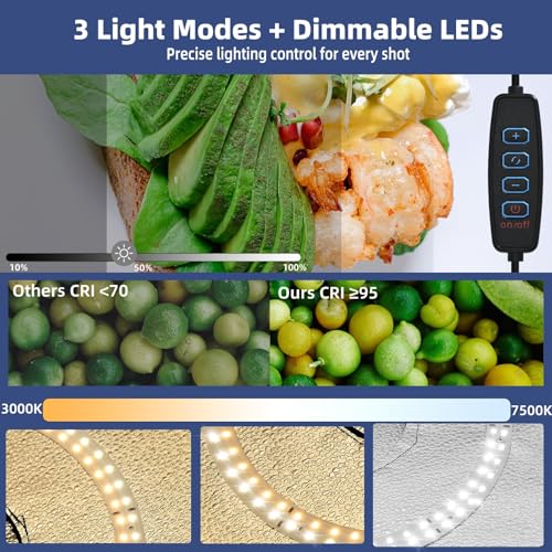 Mini studio photo avec éclairage LED de précision et fidélité de couleur supérieure