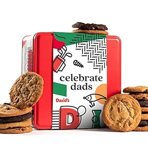 David’s Cookies Gourmet Assorted Cookie Gift Tin – 2Lbs Fresh Baked Delicious Traditional Recipes – Assorted Flavors Ideal For Sharing – Thoughtful Treat for Dad, Husband, or Any Occasion