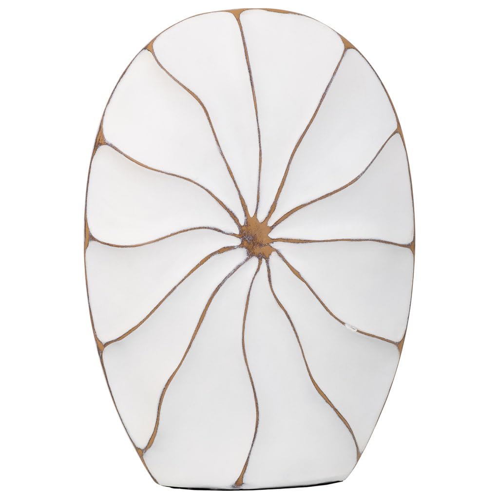WANDERLUST DECO Jarrón de poliresina Blanco 27x8x39,5