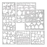 SAFIGLE 7 Blätter Teiliges Wollfilz Schablonen Robuste DIY Nadelfilz Formen für Filzhandwerk Langlebige Filzvorlagen für Kreatives Basteln zum Trockenfilzen und Filzarbeiten