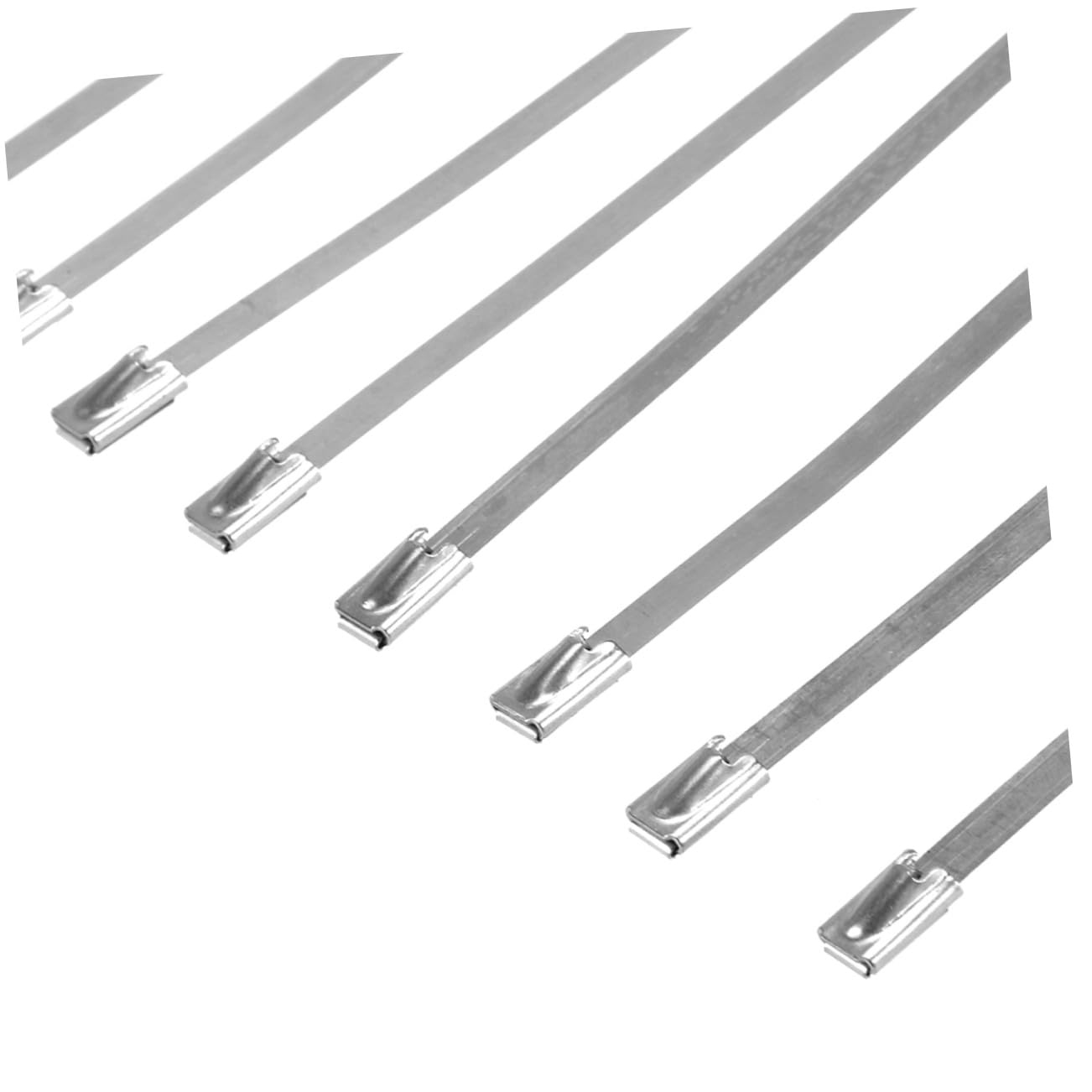 200 pezzi Fascette Autobloccanti in Acciaio Resistente Confezione da 200pcs Resistenti a Calore Chimici e Corrosione per Tubi di Scarico Cablaggi Industriali Nautici e Automotive