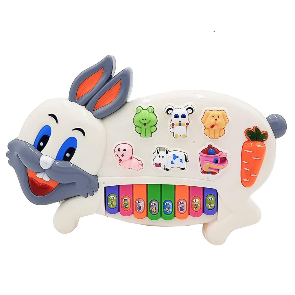 KEENBEY Musical Rabbit Piano Toy with Flashing Light & 3 Modes Animal Sounds for Kid, Early Development Musical Toy- Assorted (B0CHDX8GXC) Amazon Price History, Amazon Price Tracker