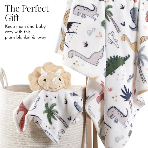 Image of Evolur Roar and Snore Two Piece Gift Set, Includes Blanket with Lovey, Warm and Cozy Baby Blanket, Machine Washable Nursery Bed Blanket, Soft and Charming Lovey
