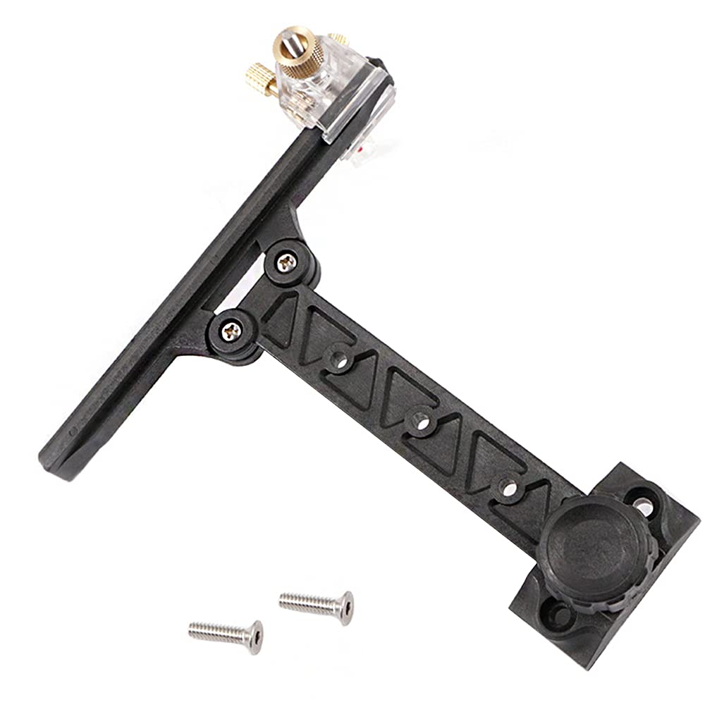 Archery Recurve Bow Sight Adjustable Bow Sight T Shape Hunting Shooting Target Sight Tool (Black)