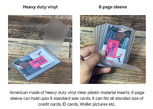 Bullz Set Of 2 Heavy Duty Vinyl Credit Card Id Holder Wallet Insert Made In Usa thumb #6