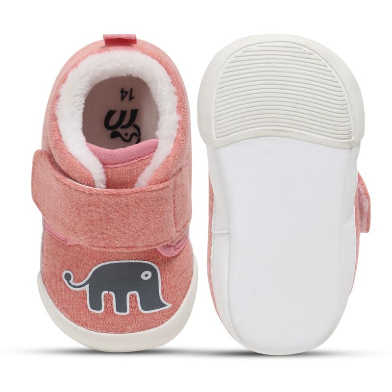 Kids Casual Shoes Sneaker Old Toddler Anti-Skid Rubber Sole Booties Unisex Canvas | Peach,0 to 3Month (B0D8Q2PTZG) Amazon Price History, Amazon Price Tracker