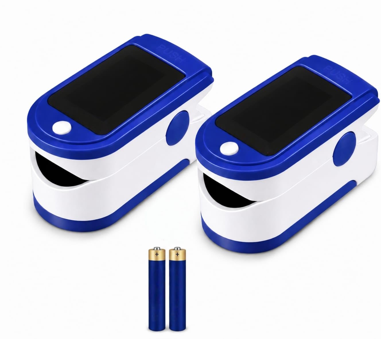 Premium Fingertip Pulse Oximeter Pack of 2, Blue & White | SpO2 & PR Monitor, Blue & White Color, Portable Design, Heart Rate Reading, Easy One-Button Use-image-26