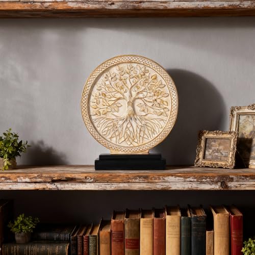 Estatua Decorativa Circular Árbol de la Vida de Resina miniatura 7