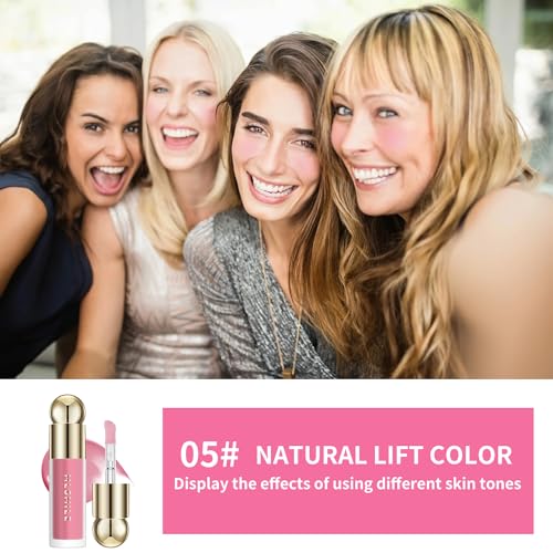 Long-Lasting Liquid Blush, Matte Cream Blush, Creates Soft Dewy Finish, Pink Liquid Blusher for Cruelty-Free Makeup - Image 8