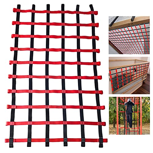 Red de escalada para niños, tamaño personalizado, 4,5 x 4,5 m, para casa de árbol, parque infantil, columpio, patio, pared de escalada y escalera de cuerda