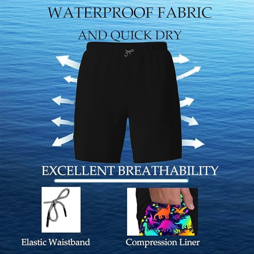 7 inch Men's Swim Trunks Waterproof Quick Dry Trunks Funny Hawaiian 80s 90s Beachwear with Pocket2