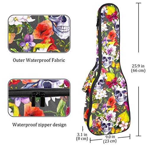Housse pour ukulélé Jour des morts Crâne en sucre avec fleurs Housse pour ukulélé soprano ténor Concert 68,4 cm… - Les Beatles, Paul McCartney, John Lennon, RIngo Starr, George Harrison Housse pour ukulélé Jour des morts Crâne en sucre avec fleurs Housse pour ukulélé soprano ténor Concert 68,4 cm… – Image 5