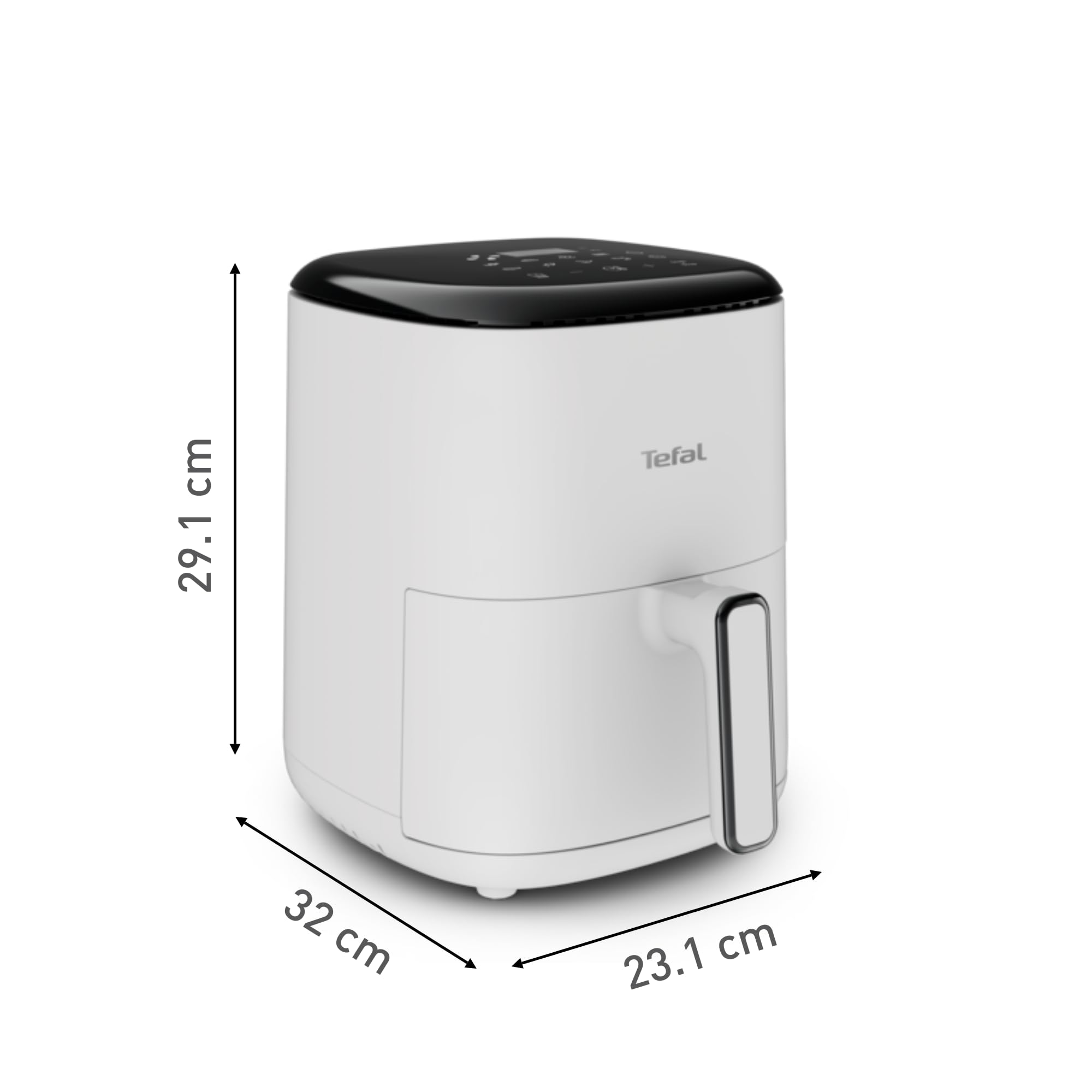 Tefal Easy Fry Compact Airfryer 3 L, capacité de 3 litres EY145A | Pour 1 à 4 personnes, économie de temps et d'énergie, panneau de commande numérique, 10 modes de préparation automatique