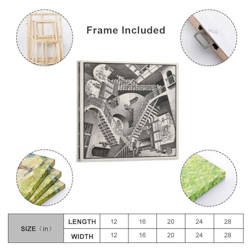 M. C. Escher Théorie de la relativité décoration murale esthétique