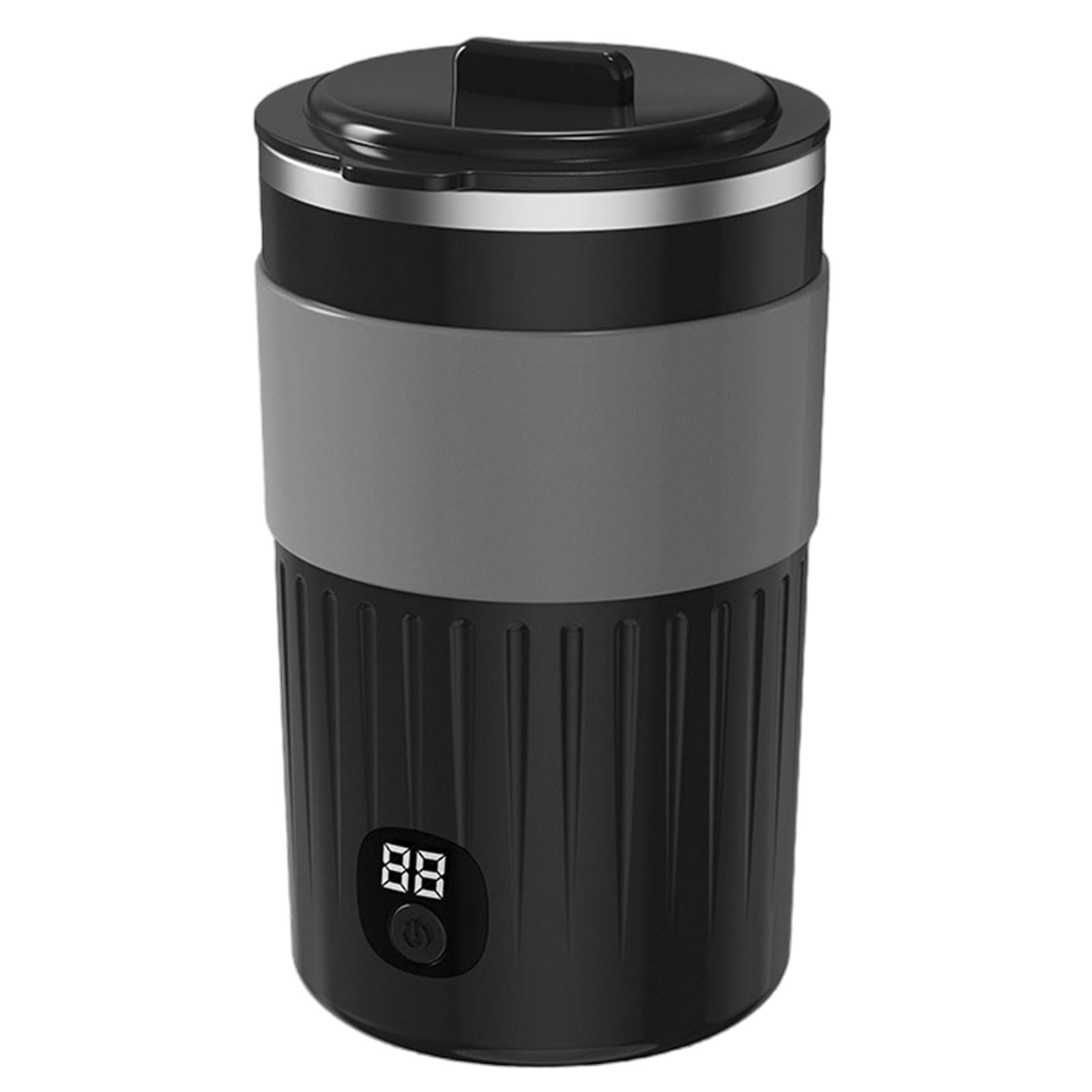 Kalttoy Black Electric Coffee Automatic Stirring Cup With Mixing Rechargeable Battery And Temperature Display For Hot Drink Drink Stirrer Cup