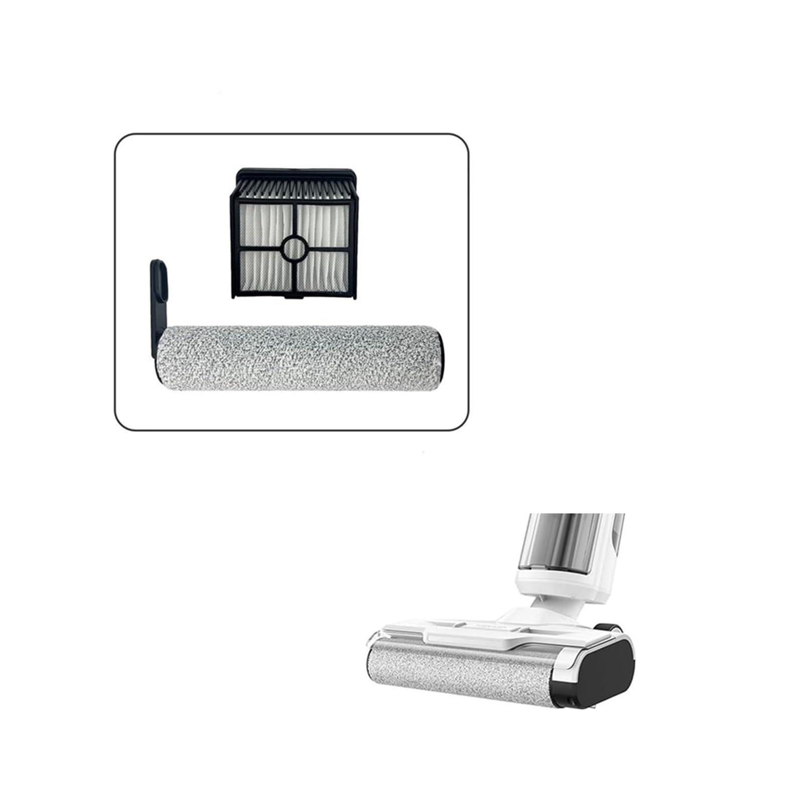 Kit De Filtro De Rodillo AB34, Compatible Con Dreame, Trouver K10 | Accesorio for fregadora de pisos, for aspiradoras en seco y húmedo, repuestos de repuesto(2set)