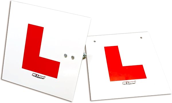 Hi Level Rigid motorcycle L Plate Kit. Front & rear with fork leg mounting bracket. All fittings included and pre drilled holes in both plates. - 2