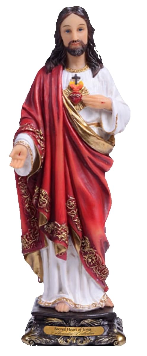 Jésus Sacré-Cœur statue de 20cm en résine pour créer un coin de prière et de paix à la maison