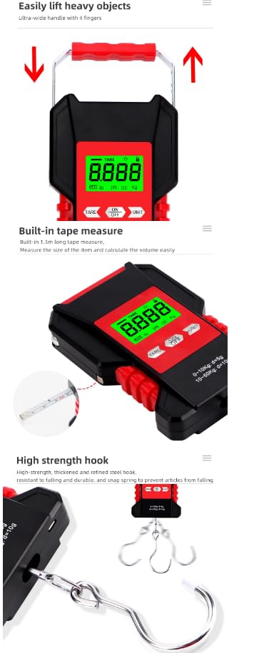 WH-A28 Waterproof Digital Electronic Fishing Scales 50kg/5g Portable Hanging Hook Scale Electronic Scale