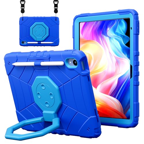 Housse iPad Pro 11 2024 M4 étui antichoc bleu poignée main bandoulière