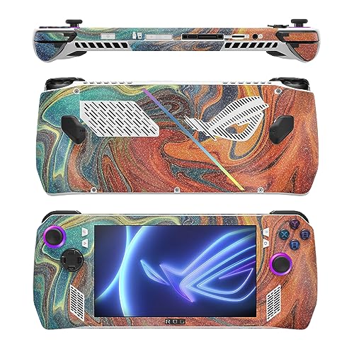 Image of MightySkins Glossy Glitter Skin Compatible with Asus ROG Ally - Lava Water | Protective, Durable High-Gloss Glitter Finish | Easy to Apply, Remove, and Change Style