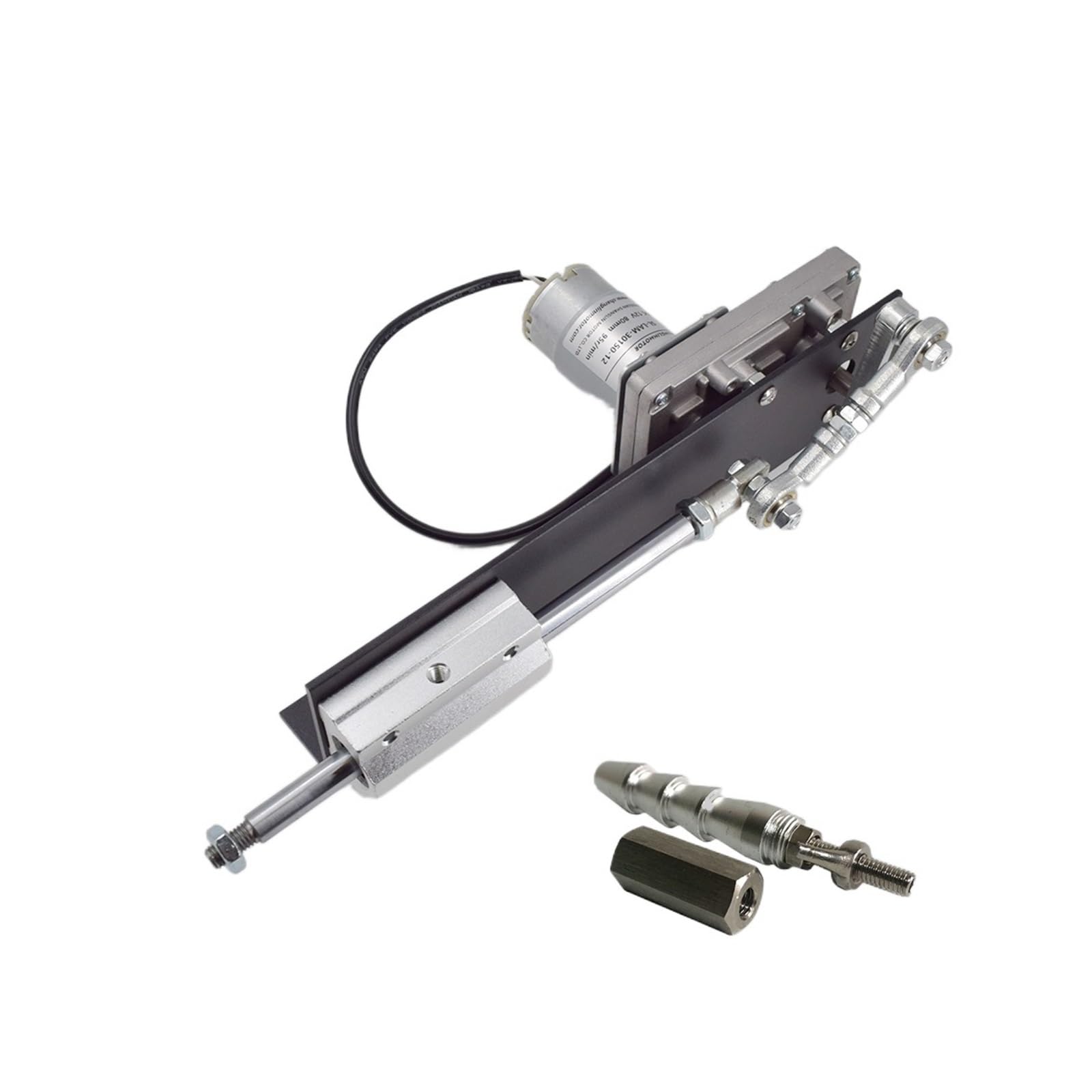 Teleskopowy siłownik wahacza ze złączem końcowym i adapterem regulacji prędkości 20-80mm regulowana tłokowa maszyna liniowa, Ciężki obowiązek(24V80mm45rpm)