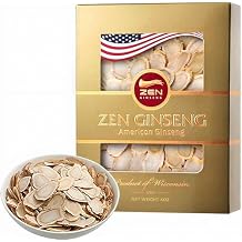 American Wisconsin Ginseng Slices Improved Energy, Performance, Mental Health for Men & Women 4 Oz. Pack of 1