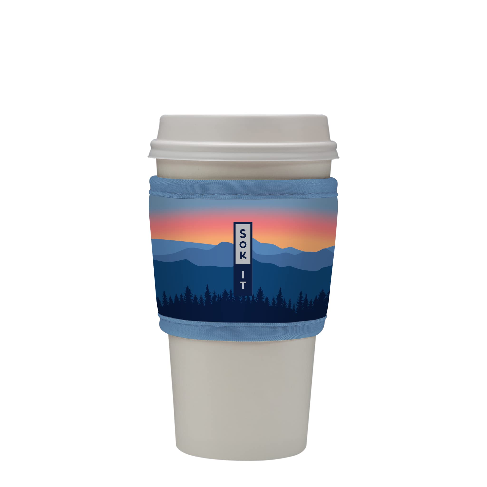 Sok It HotSok Coffee & Tea Reusable Insulated Neoprene Cup Sleeve (Blue Ridge)