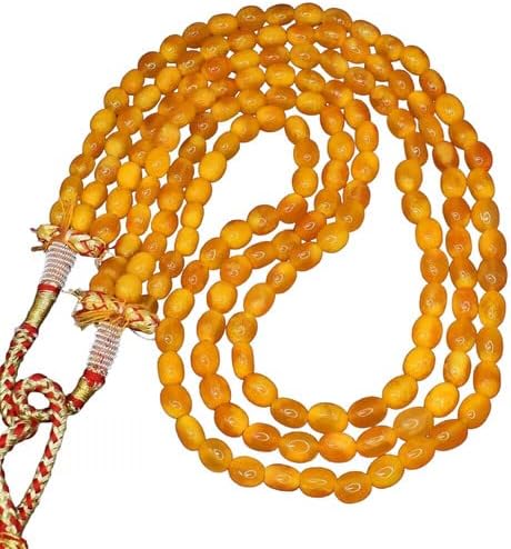 3 Strand 594 Cts Oval Shape Yellow Onyx Beaded Womens Necklace Jewelry CHIK_NECKLACE-32312