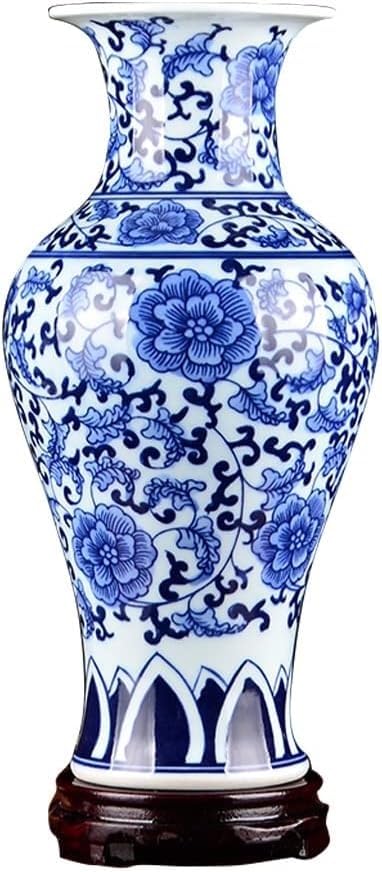 Vases Porcelaine Chinoise Bleue et Blanche céramique fleurs bleues vase déco salon