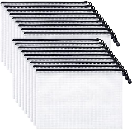 Portefeuilles en plastique A4 Mifflin, 18 pochettes transparentes à fermeture éclair