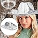 Hat Fashion Sequins Party Hat Adult for Music Festival Stage Dancing Hat Nightclub Headgear Silver