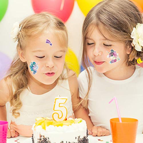 Cute Magic Animals Temporary Tattoos for Children Kids Girls(45Sheets),Konsait Great Girls Fake Stickers Waterproof Rainbow Kids Birthday Party Favors Decorations Birthday Party Gift Bag Fillers - Thumbnail 6