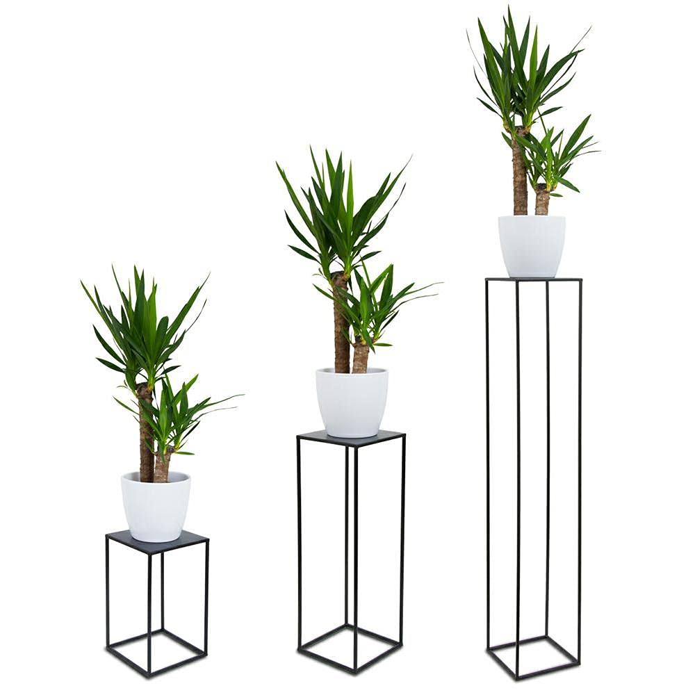 Loft Support à Fleurs Moderne en métal 70 cm Noir