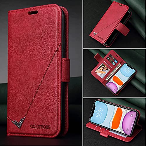 zimisu Capa carteira para Samsung Galaxy A12/M12/F12, capa carteira de couro legítimo, capa flip com