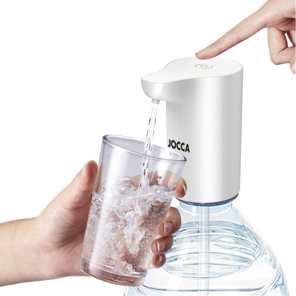 JOCCA - Distributeur d'eau pour carafes/Rechargeable/Pompe à Eau/Distributeur d'eau/Automatique/carafes, Bouteilles/Charge USB/durée de Plus de 35 Jours, 6...
