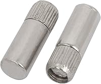 Vista 2 de uxcell Estante de gabinete de vidrio de madera 0.315 in de diámetro de acero inoxidable Soporte Pins 5PCS