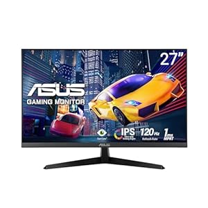 ASUS Eye Care VY279HGR – 27 Zoll Full HD Monitor – 120 Hz, 1ms MPRT, AdaptiveSync, GameFast Input – IPS Panel, Vesa 100×100, 16:9, 1920×1080, HDMI, D-Sub