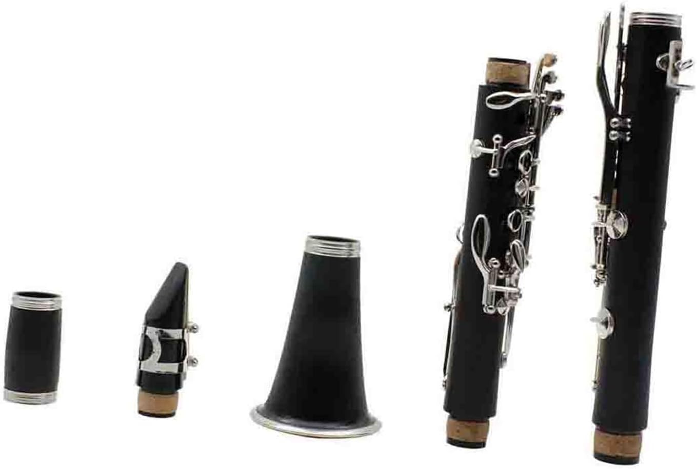 Bb Colorful Clarinet ABS Solid With Instrument Accessories For Adult Beginners Clarinet Instrument(Black)