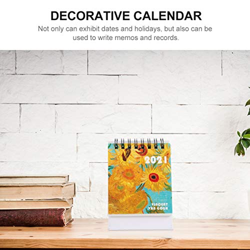 Calendário de mesa aboofan 2021 mini calendário mensal de mesa ano acadêmico em pé calendário de mes